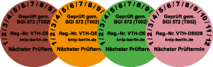 Prüfplaketten Schlauchleitungen